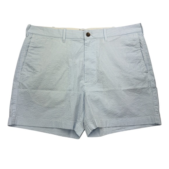 J. Crew Other - J Crew. Seersucker Shorts Mens 38 Blue Striped Casual Summer Lightweight NWT